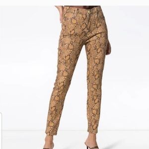 Frame Snakeskin Print LE High Skinny Crop Pants Size 28